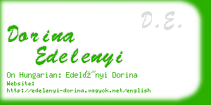 dorina edelenyi business card